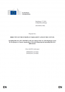Dir UE_IVantiriciclaggio - luglio 2016proposta modifica
